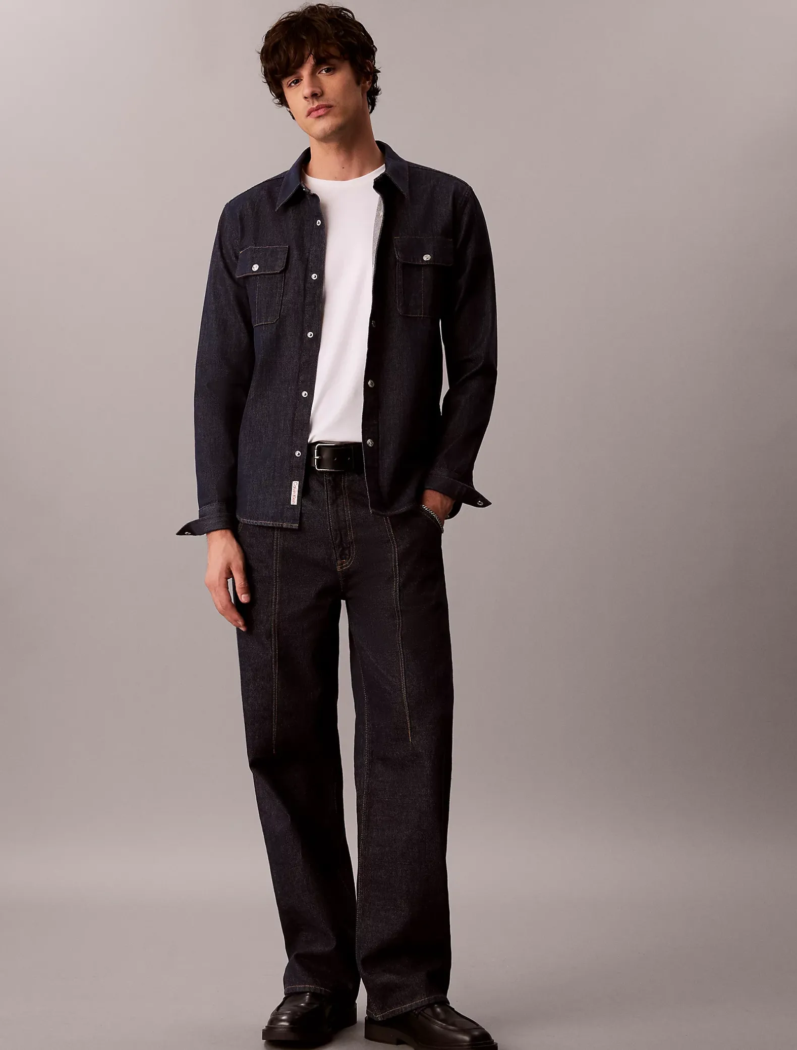 Western denim overhemd