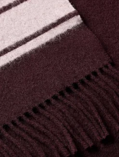 Wollen sjaal met monogram en strepen