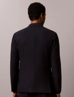 Wollen stretch blazer met slim fit