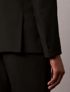 Wollen stretch blazer met slim fit