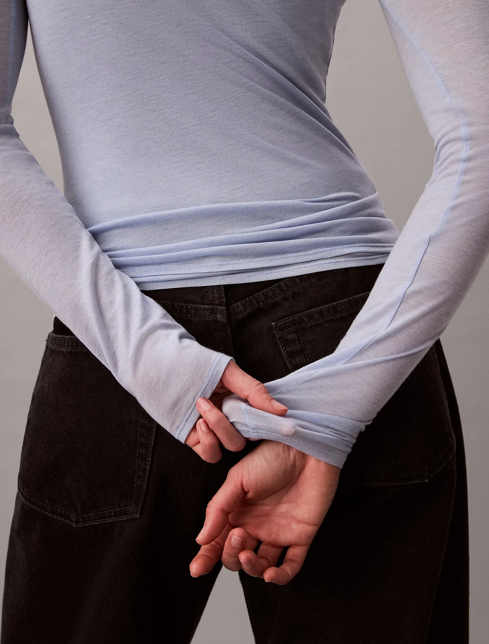 Wollen top met dubbele laag