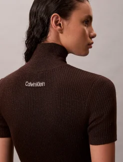Wolmix mini-jurk met col