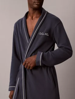 Zachte badjas van badstof fleece - Icon French Terry Script