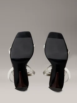 Zachte leren slingback pumps