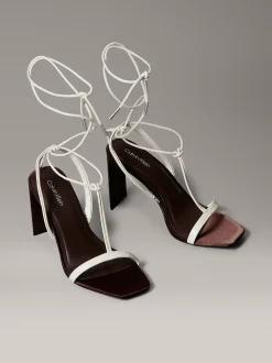 Zachte leren slingback pumps