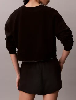 Zachte mid-rise shorts van badstofkatoenmix