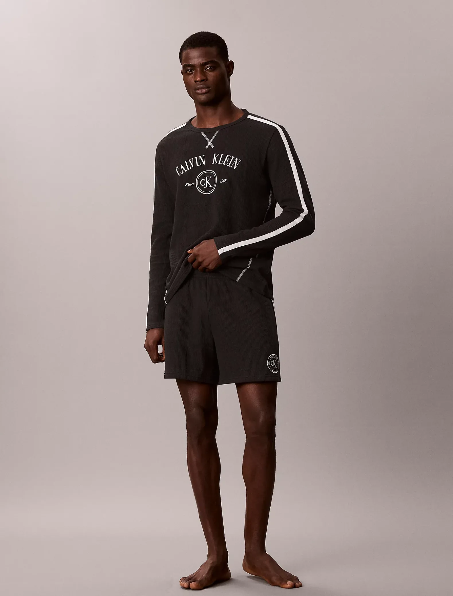 Zachte wafelstof loungeshorts