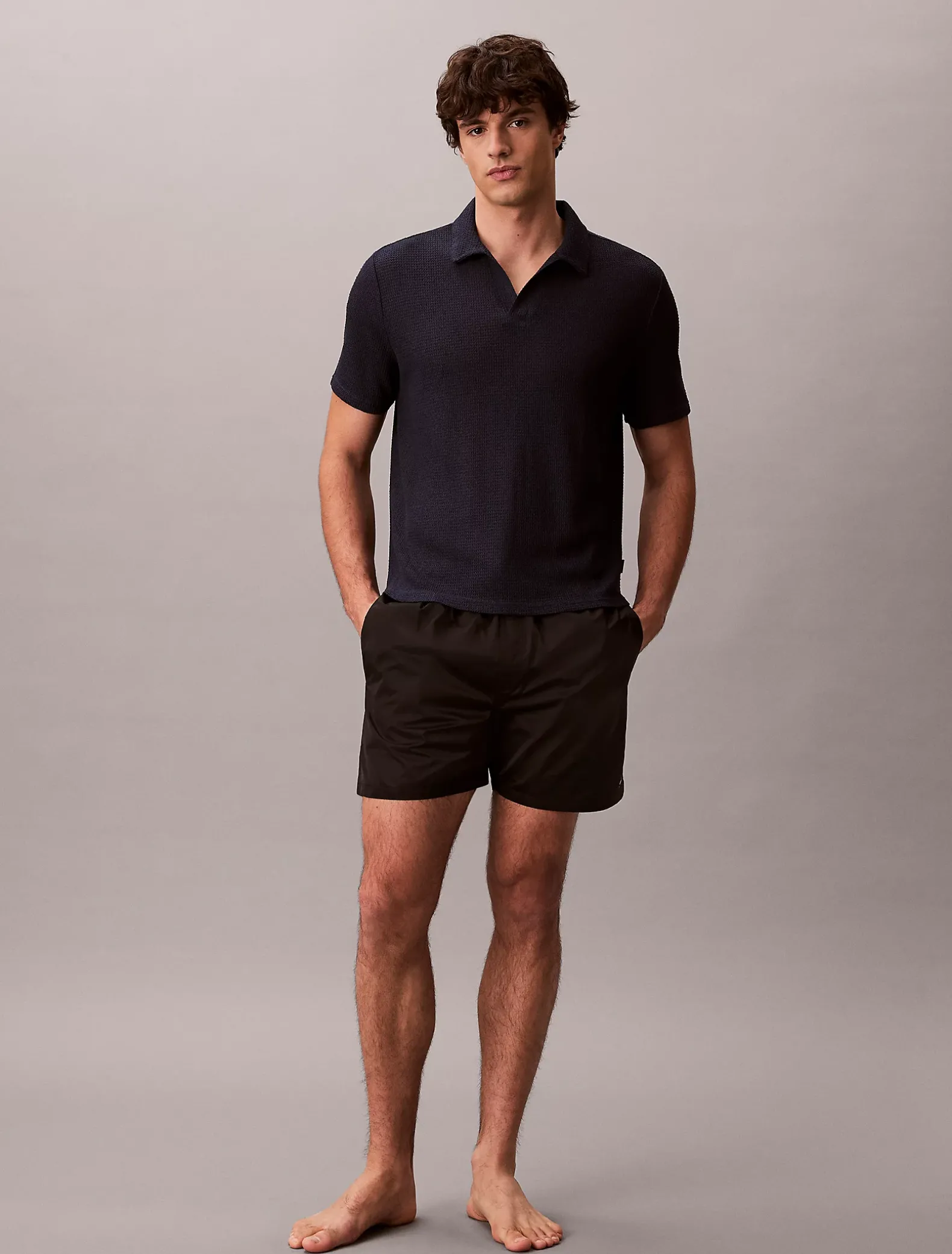Zacht gebreid strandpoloshirt