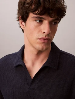 Zacht gebreid strandpoloshirt