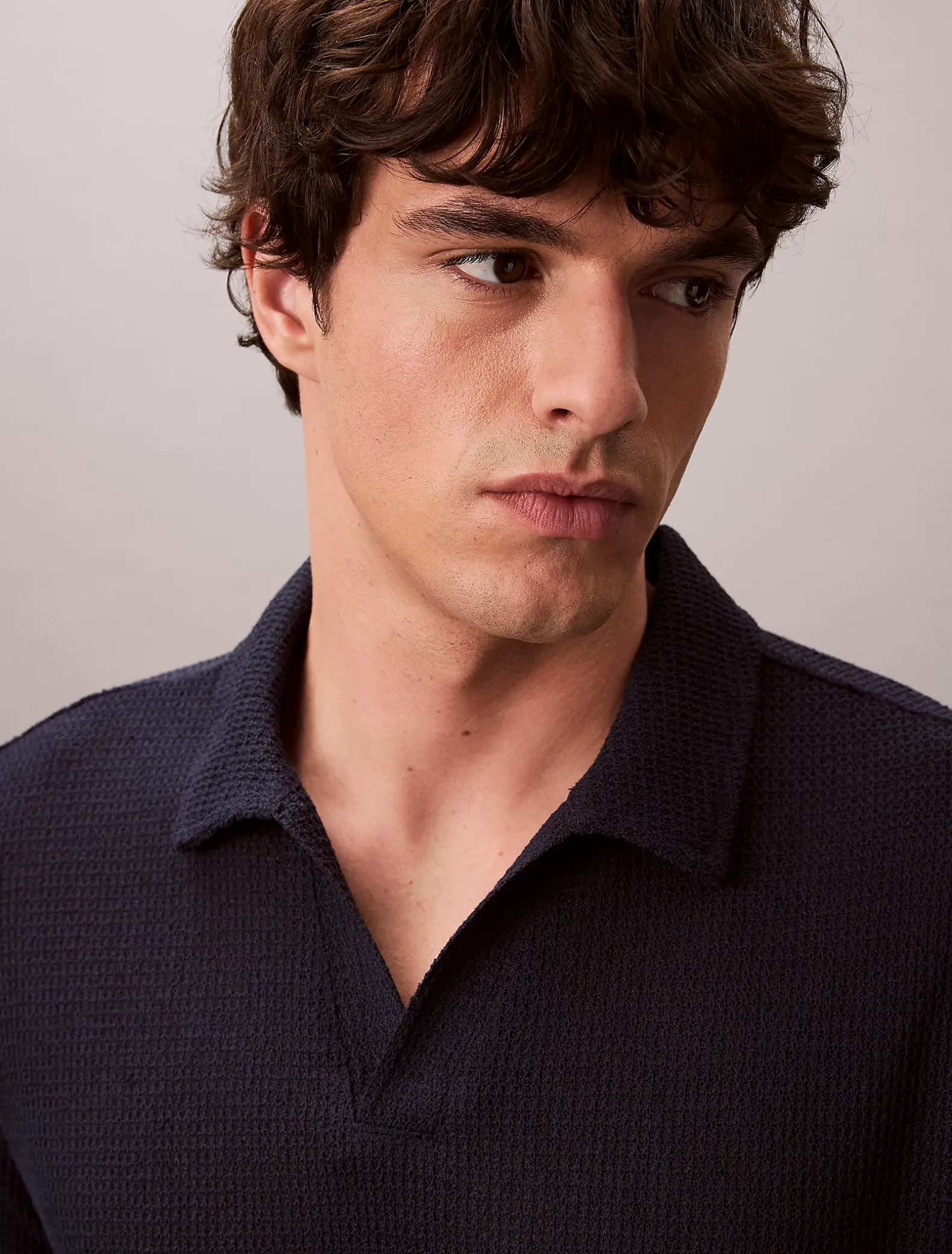 Zacht gebreid strandpoloshirt