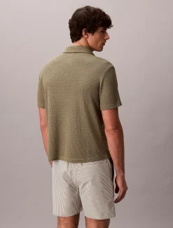 Zacht gebreid strandpoloshirt