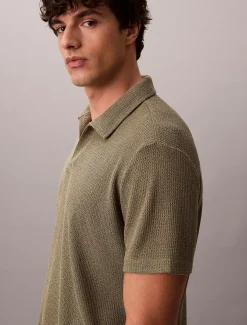 Zacht gebreid strandpoloshirt