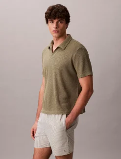 Zacht gebreid strandpoloshirt