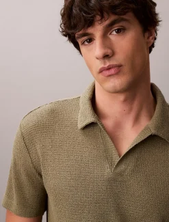 Zacht gebreid strandpoloshirt