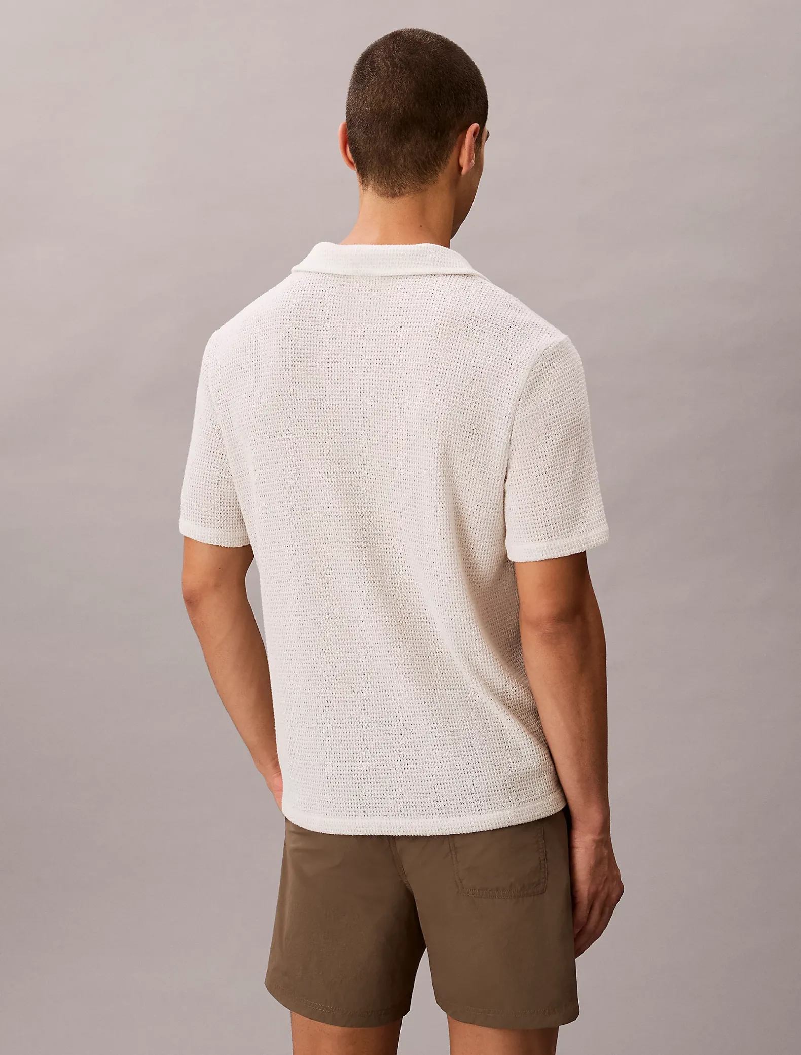 Zacht gebreid strandpoloshirt