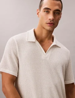 Zacht gebreid strandpoloshirt