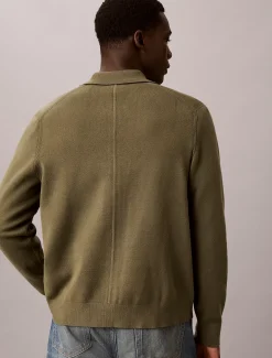 Zachtgebreid vest met polokraag