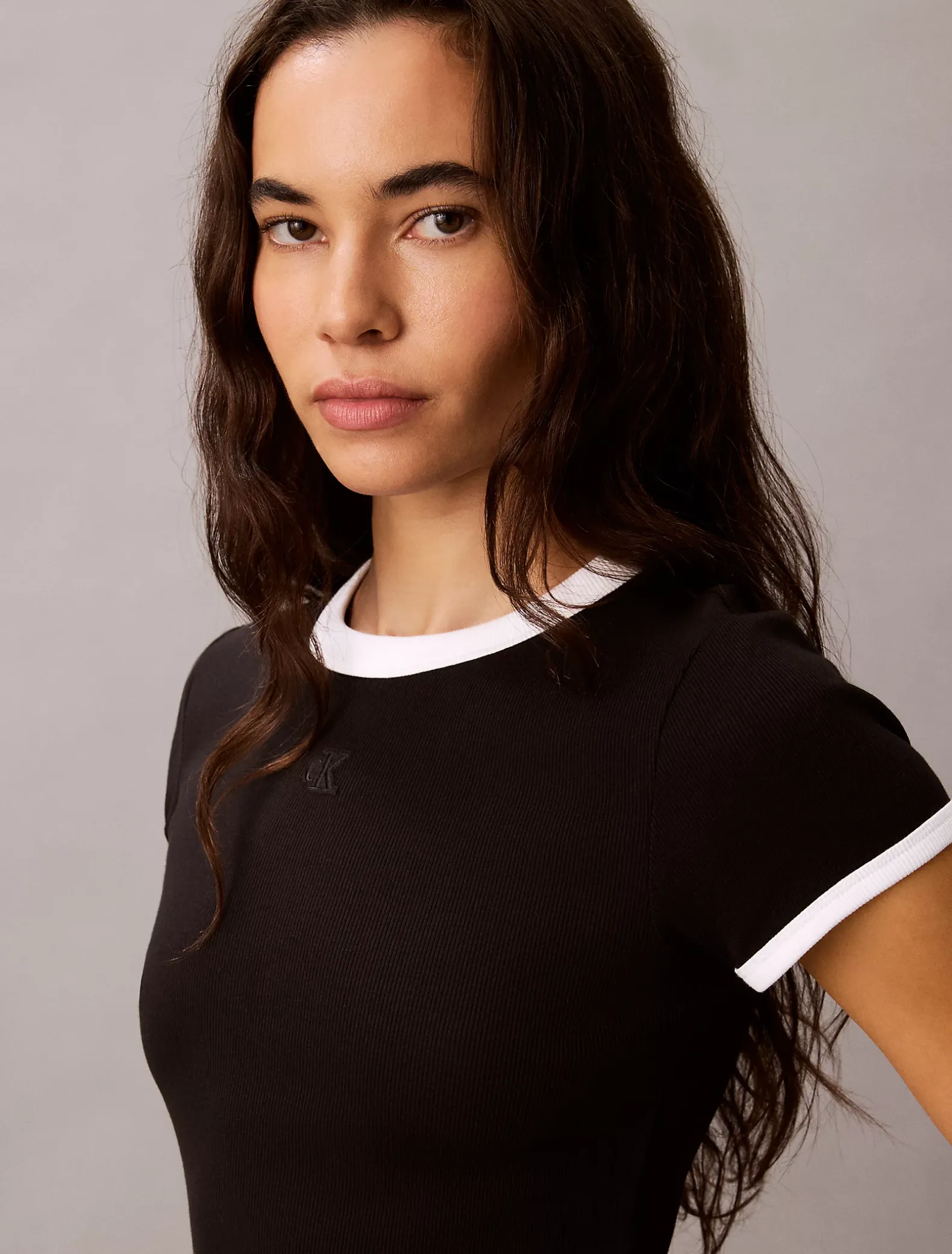 Zacht stretchkatoenen stretch T-shirtjurk