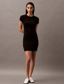 Zacht stretchkatoenen stretch T-shirtjurk