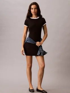 Zacht stretchkatoenen stretch T-shirtjurk