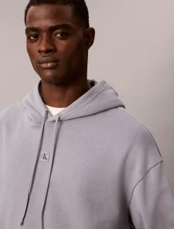 Zware badstoffen hoodie met ritssluiting