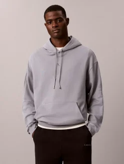 Zware badstoffen hoodie met ritssluiting