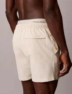 Zwemshorts met dubbele tailleband met logo