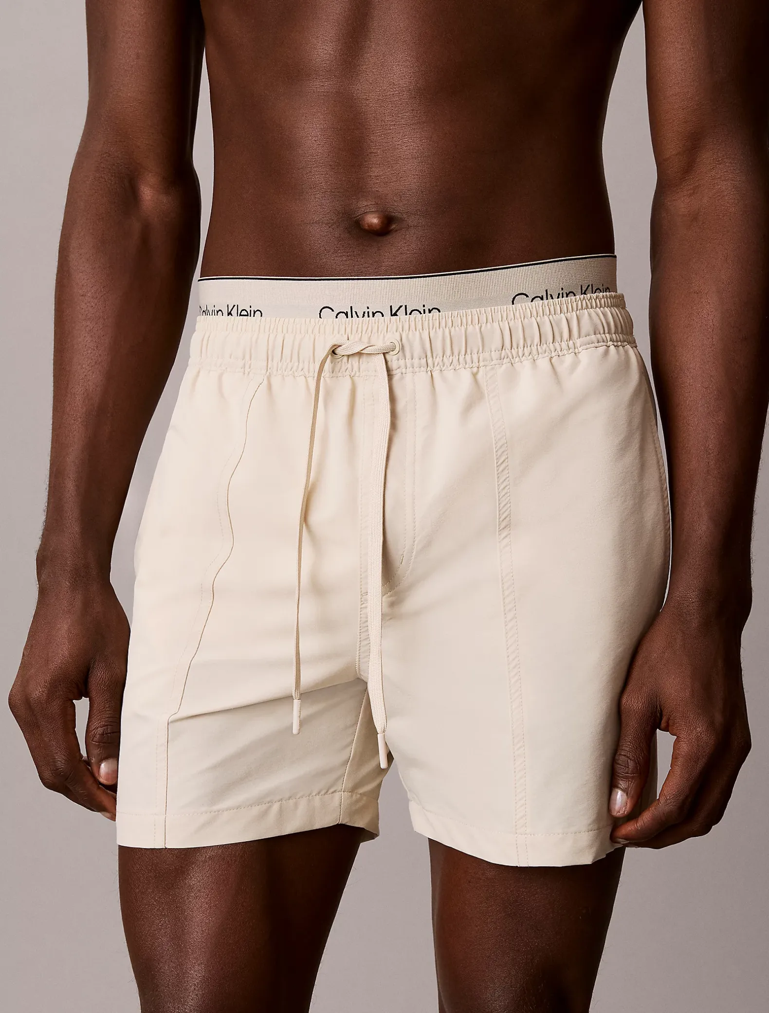 Zwemshorts met dubbele tailleband met logo