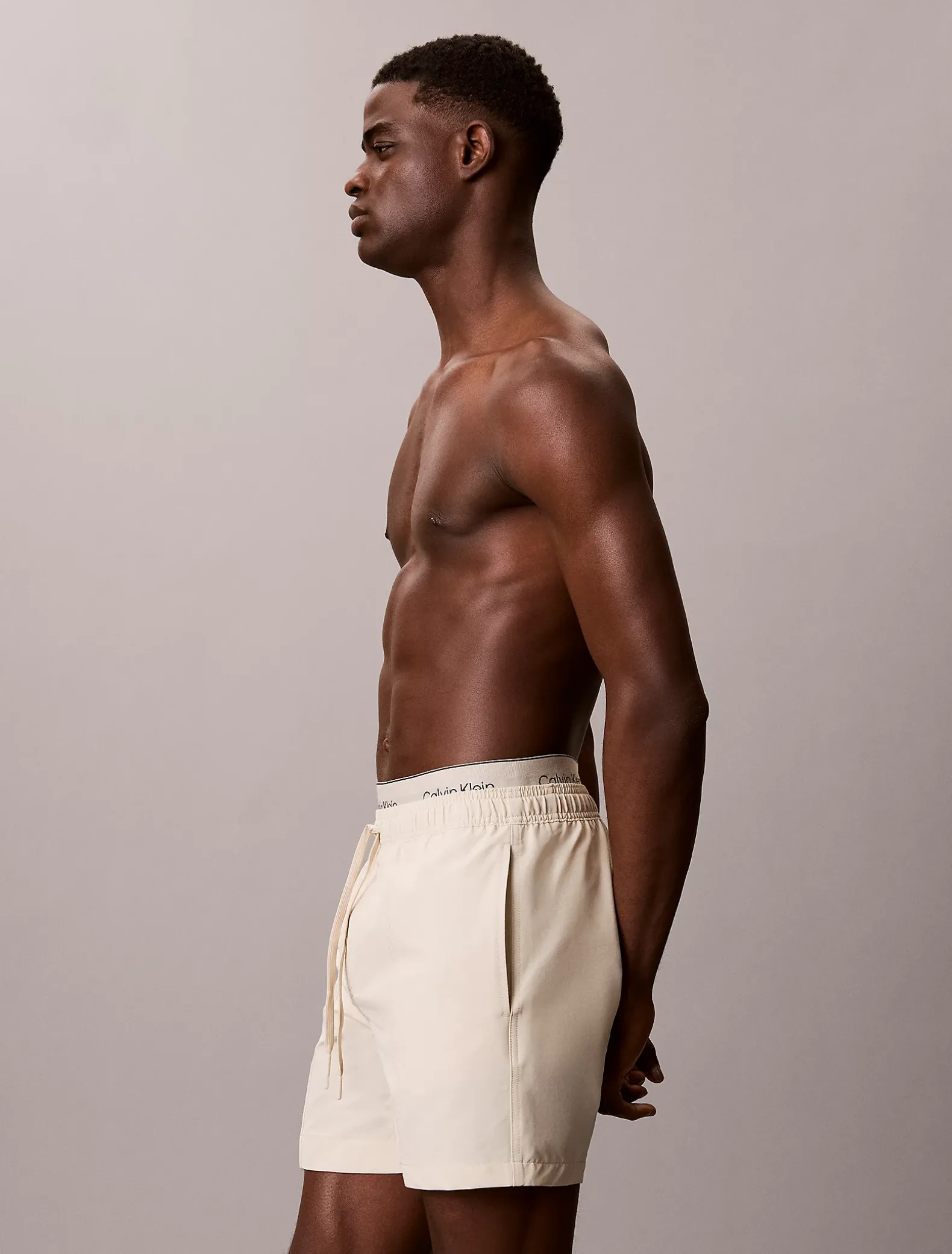 Zwemshorts met dubbele tailleband met logo