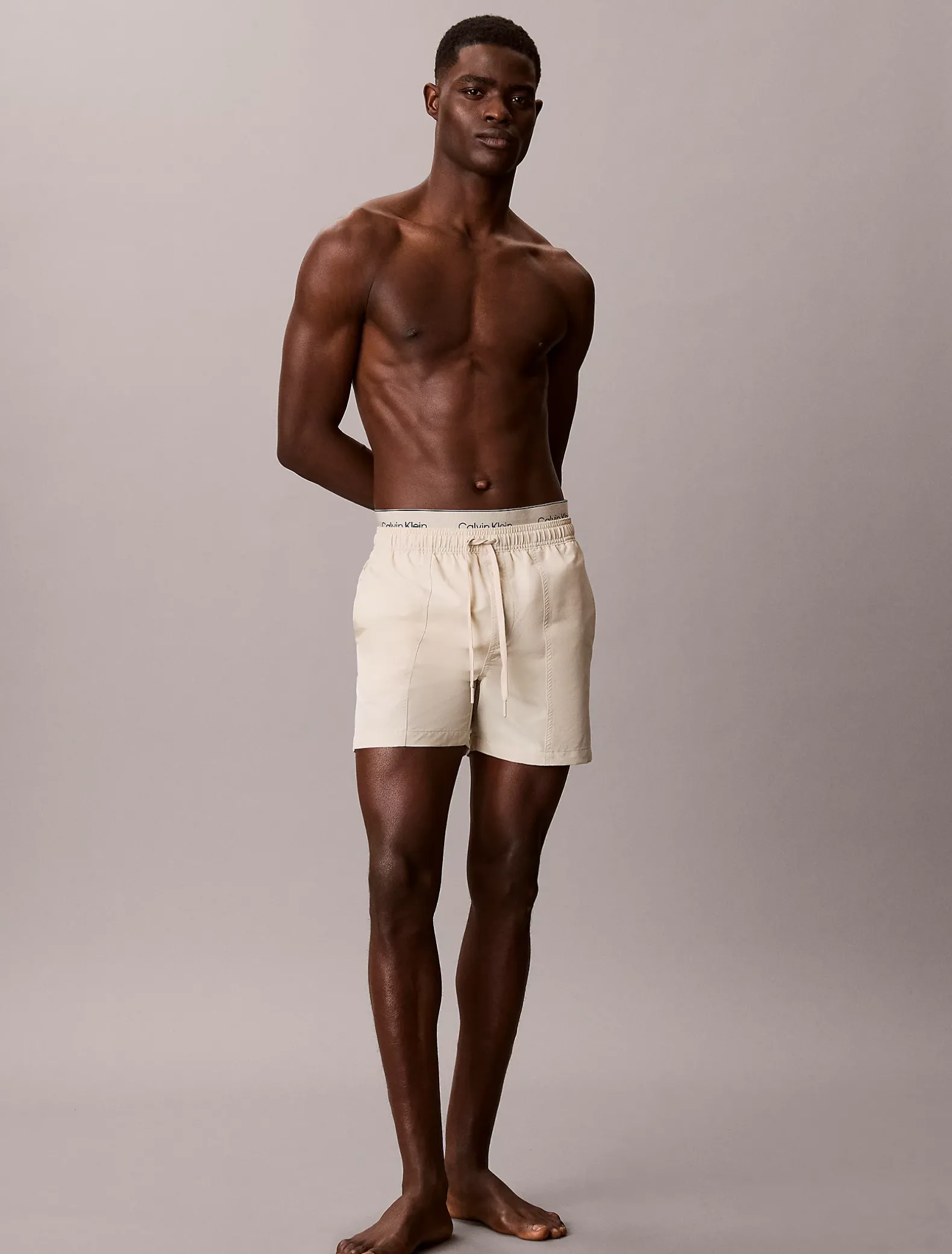 Zwemshorts met dubbele tailleband met logo