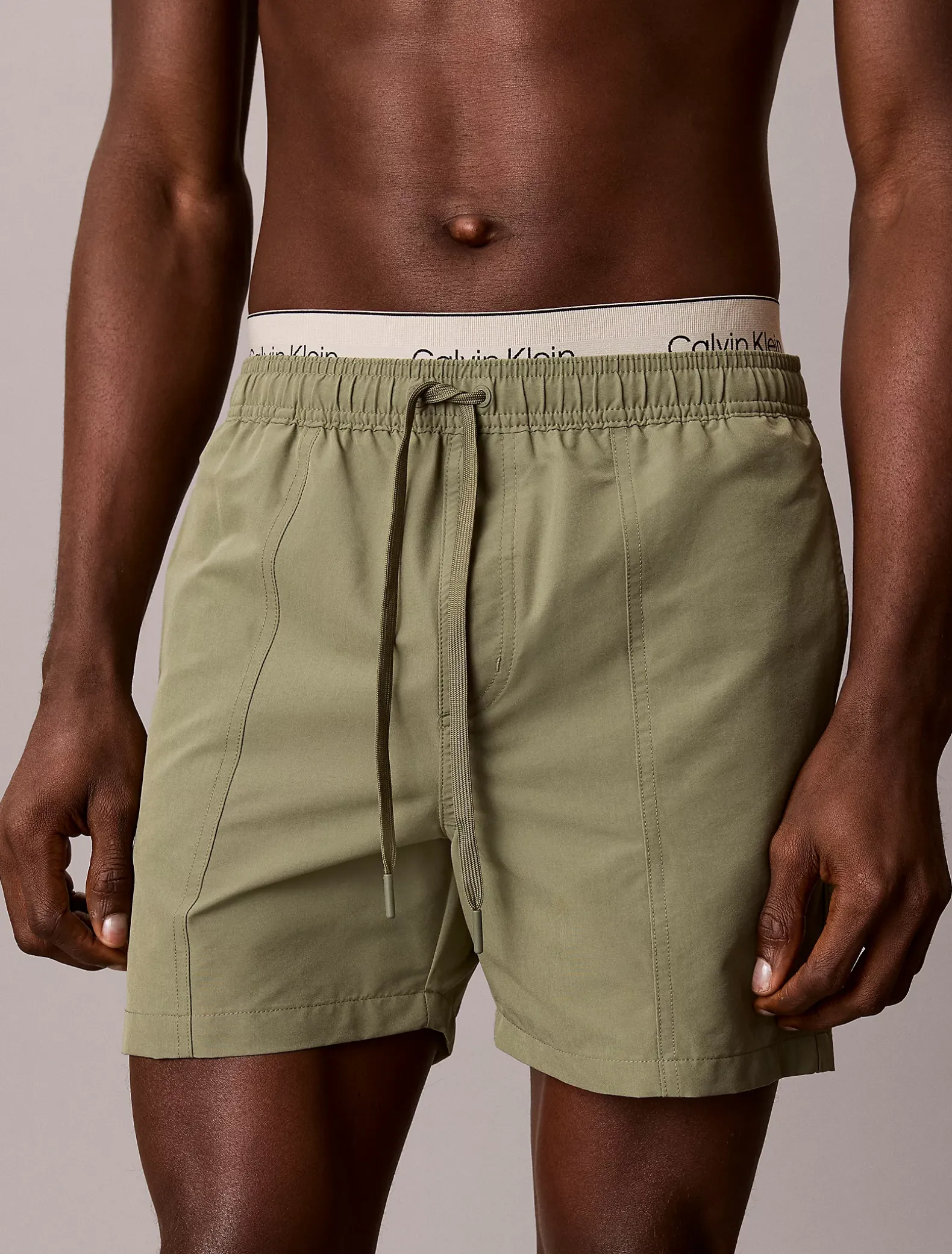 Zwemshorts met dubbele tailleband met logo