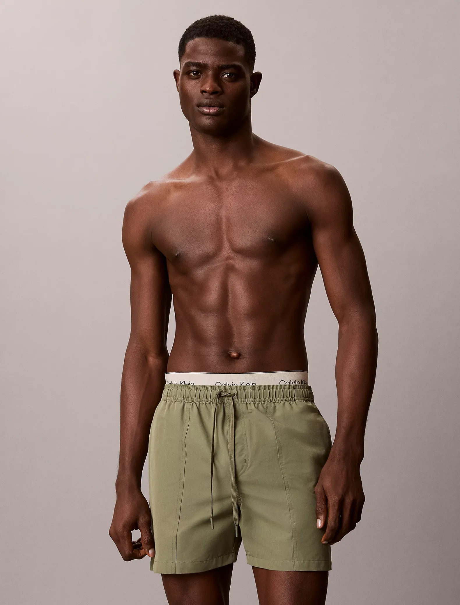 Zwemshorts met dubbele tailleband met logo
