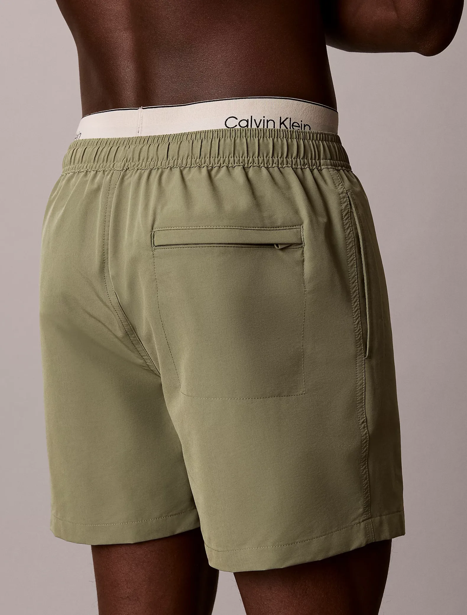 Zwemshorts met dubbele tailleband met logo