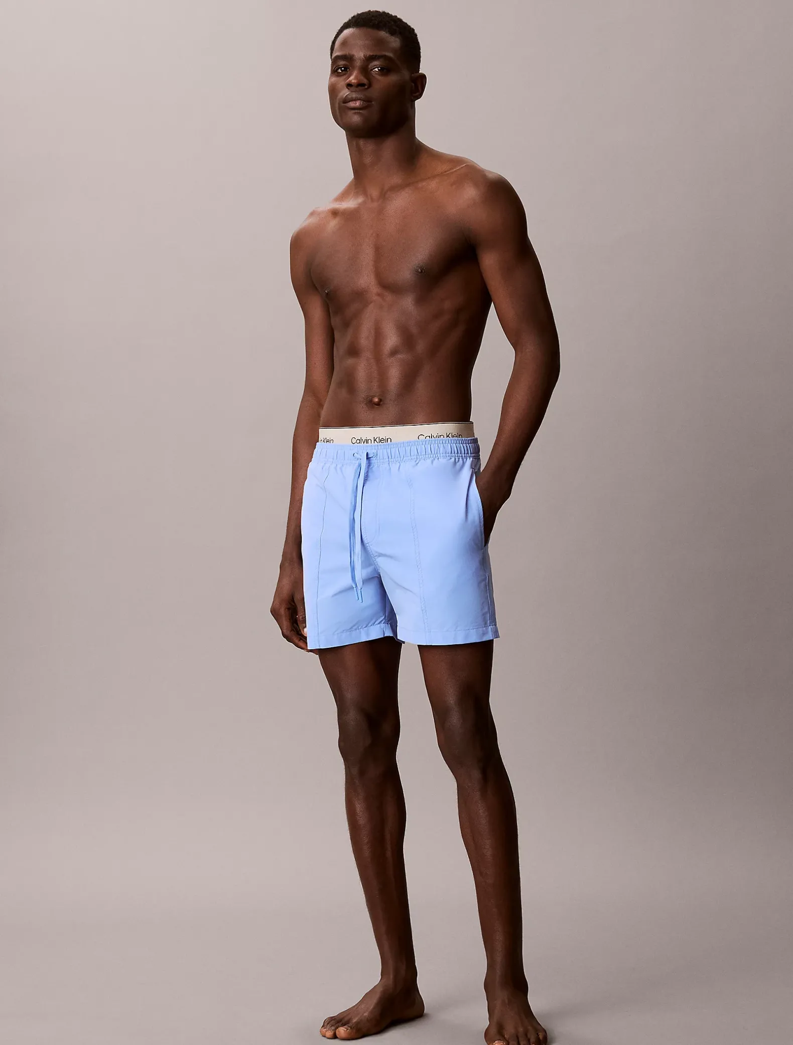 Zwemshorts met dubbele tailleband met logo