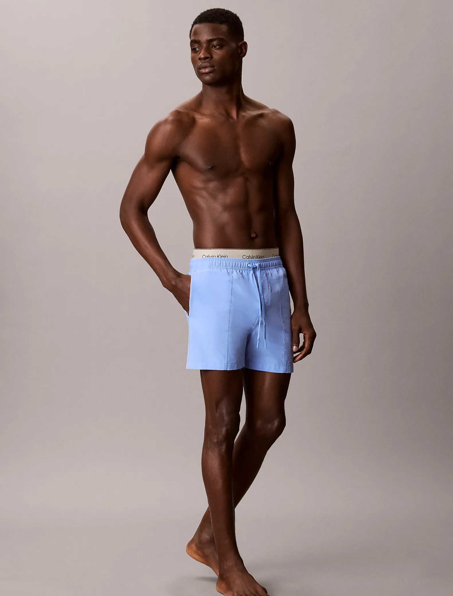 Zwemshorts met dubbele tailleband met logo