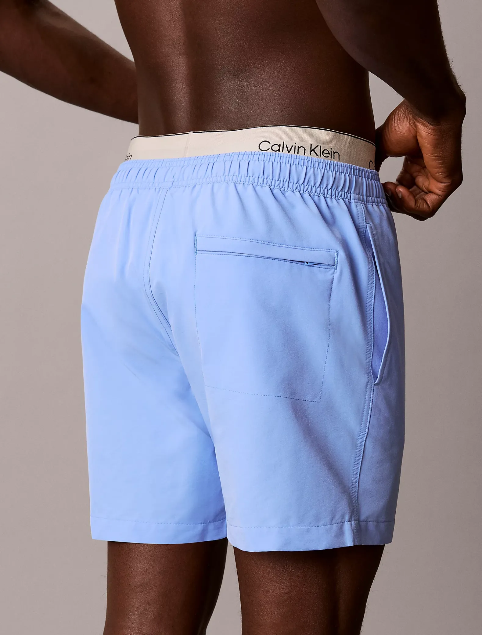 Zwemshorts met dubbele tailleband met logo