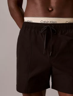 Zwemshorts met dubbele tailleband met logo
